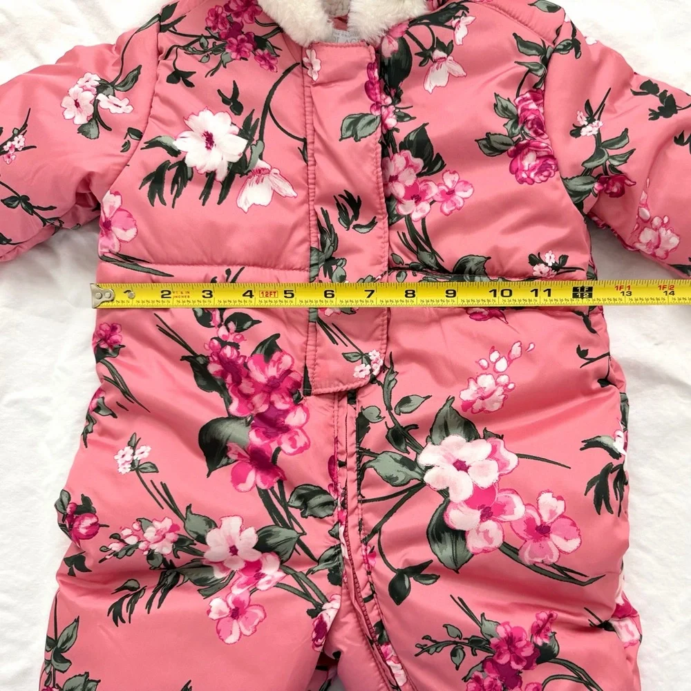 The Children’s Place Pink Floral Baby Bunting Snow Suit | 9-12m | Nearly New
